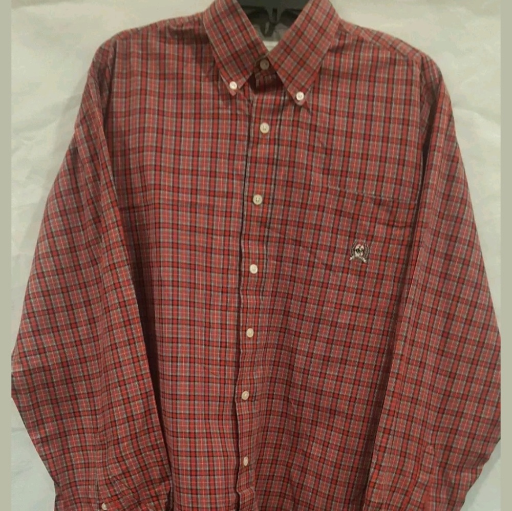 Mens Cinch Red M Long Sleeve Button Up Shirt
